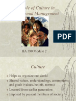 The Role of Culture in International Management
