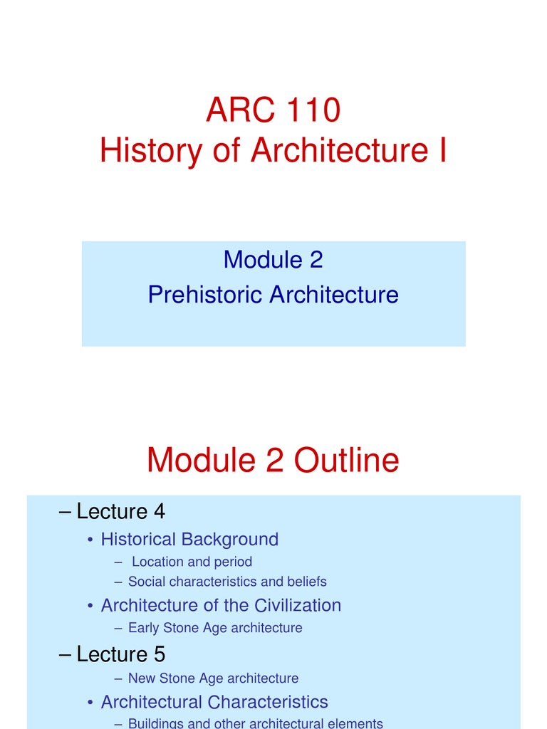 Prehistoric Architecture Overview | PDF | Neolithic | Stonehenge