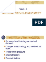 Training Needs Assessment: Module - 1