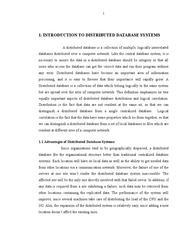 Introduction To Distributed Database Systems | PDF | Database ...