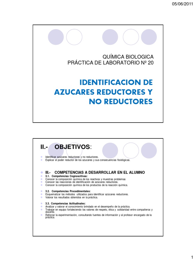 Identificacion De Azucares Reductores Y No Reductores II.Objetivos