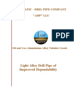 Light Alloy Drill Pipe of Improved Dependability: Aquatic - Dril Pipe Company "Adp" LLC