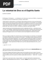 La voluntad de Dios es el Espíritu Santo