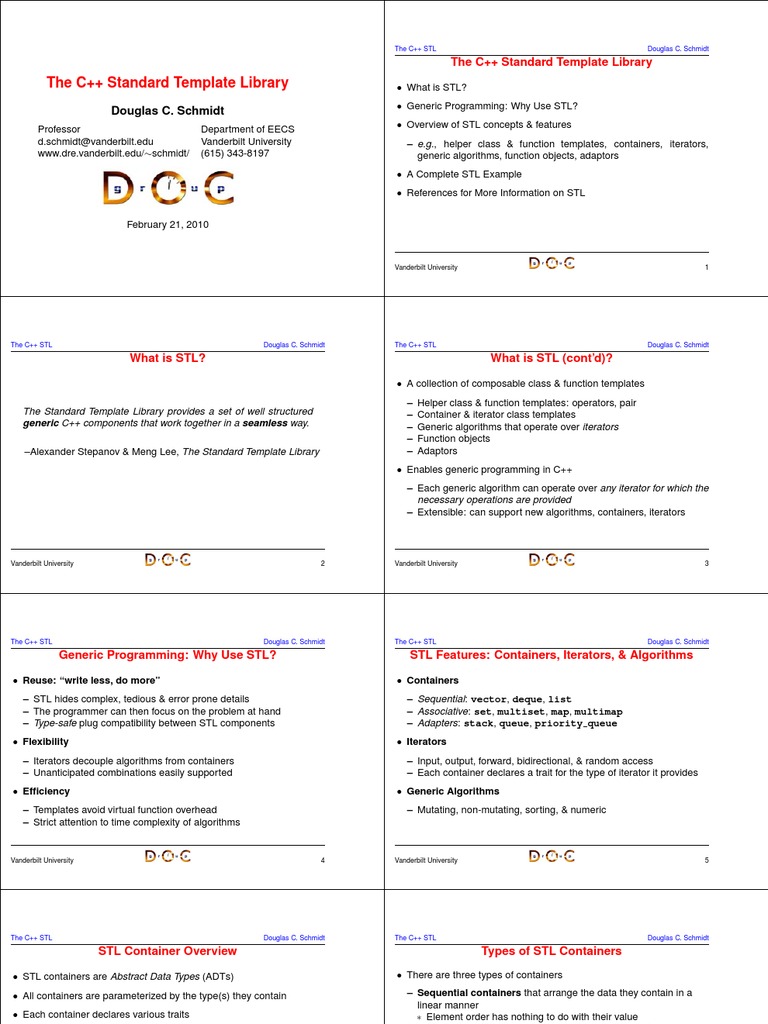 The C++ Standard Template Library PDF C++ Formal Methods