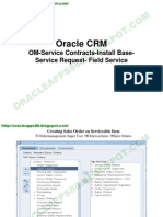 Oracle CRM: OM-Service Contracts-Install Base-Service Request - Field Service