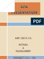 KPA - Presentation - ABP 2012-13 & TARGET 13 - 14 PDF