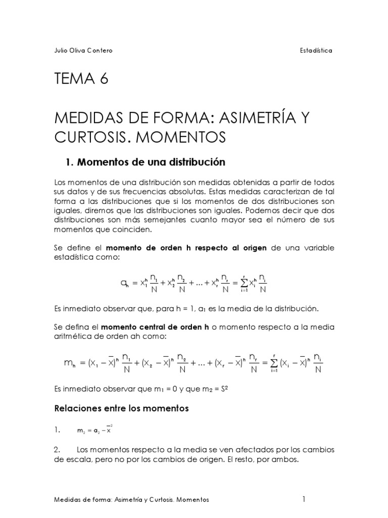 asimetria curtosis.pdf Oblicuidad Análisis estadístico