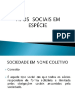 Tipos Sociais em Espécie