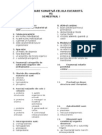 Test Evaluare Sumativa Celula Eucariota