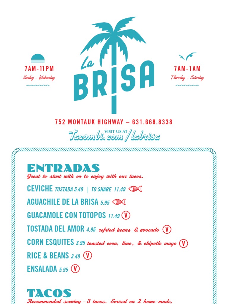 Labrisa Menu 052313 | PDF | Science & Mathematics
