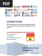 Dissertation - Role of Project Management Practices