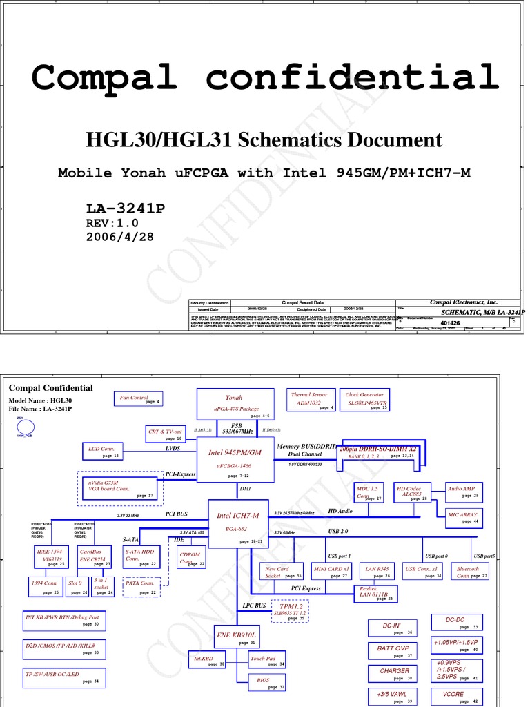 Compal La3241p Hgl31 Classified Information Electronic Engineering