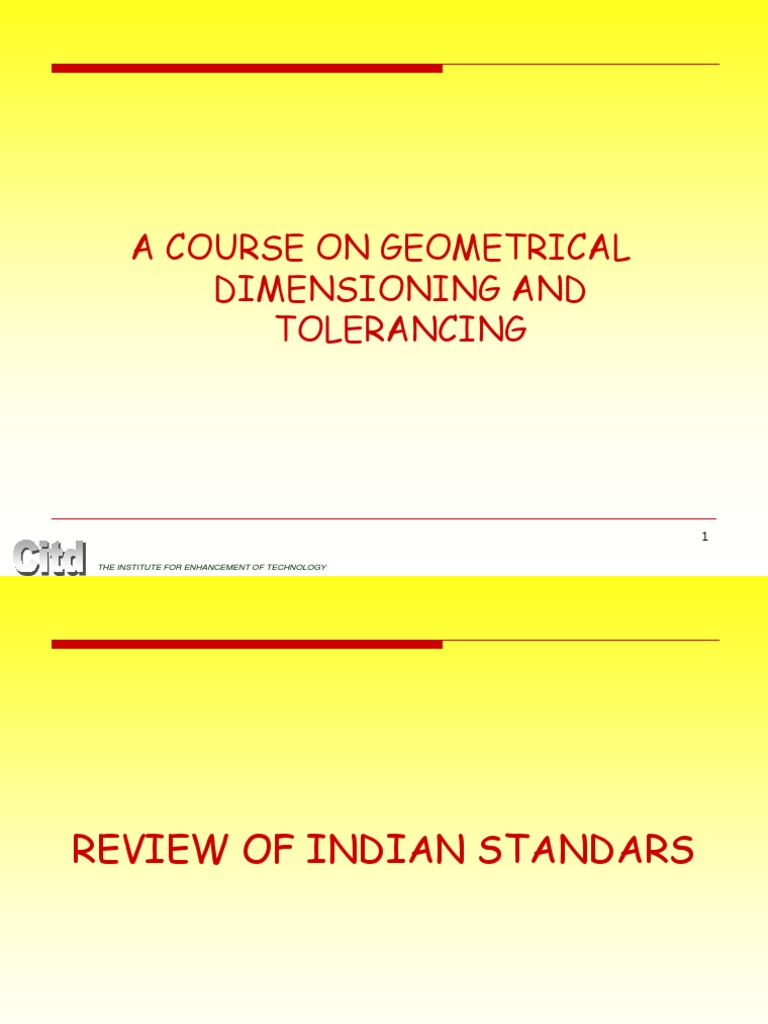 Geometrical Dimensioning Standards Guide | PDF | Engineering Tolerance ...