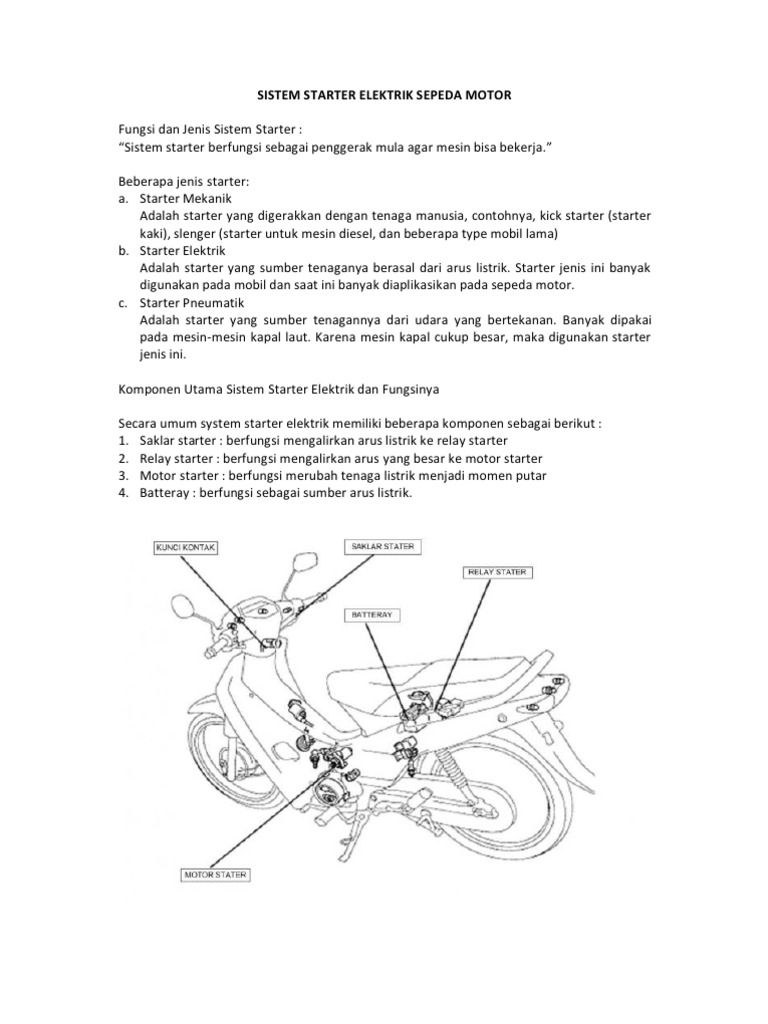 Sistem Starter Sepeda Motor