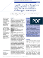 Does Cognitive Behaviour Therapy(Meta-Analysis) Pebe