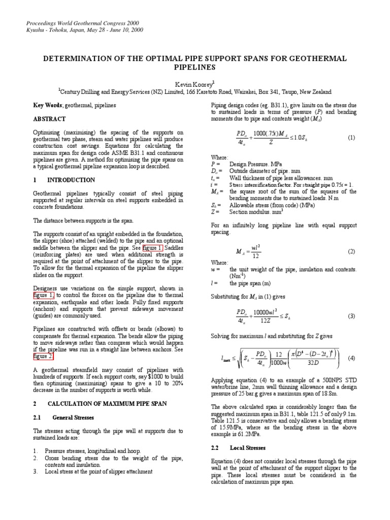 Pipe Support Spans Bending Pipe (Fluid Conveyance)