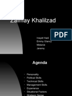 Biographical Analysis Ambassador Zalmay Khalilzad 