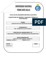 Medicion de Presion y Calibración de Termometros