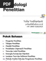 Download Yulia Metodologipenelitian 6juni2010 Revisi by Raizen SN143301630 doc pdf