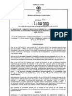 Decreto 862 Del 26 de Abril de 2013