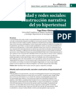 Identidad y redes sociales: construcción narrativa del yo hipertextual (2012) - Vega Pérez-Chirinos Churruca