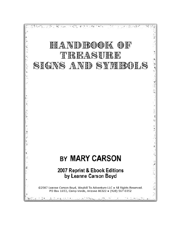 Treasure Signs And Symbols National Treasures: Signs & Symbols Of The