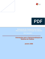 Orientações  para a operacionalização do Sistema de créditos