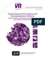 Antiviral Agents For The Treatment and Chemoprophylaxis of Influenza