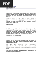 A Level Law - Defamation