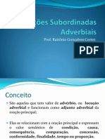 Orações Subordinadas Adverbiais