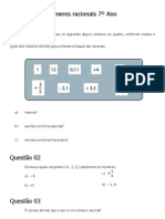 Conjunto Dos Números Racionais 7º Ano