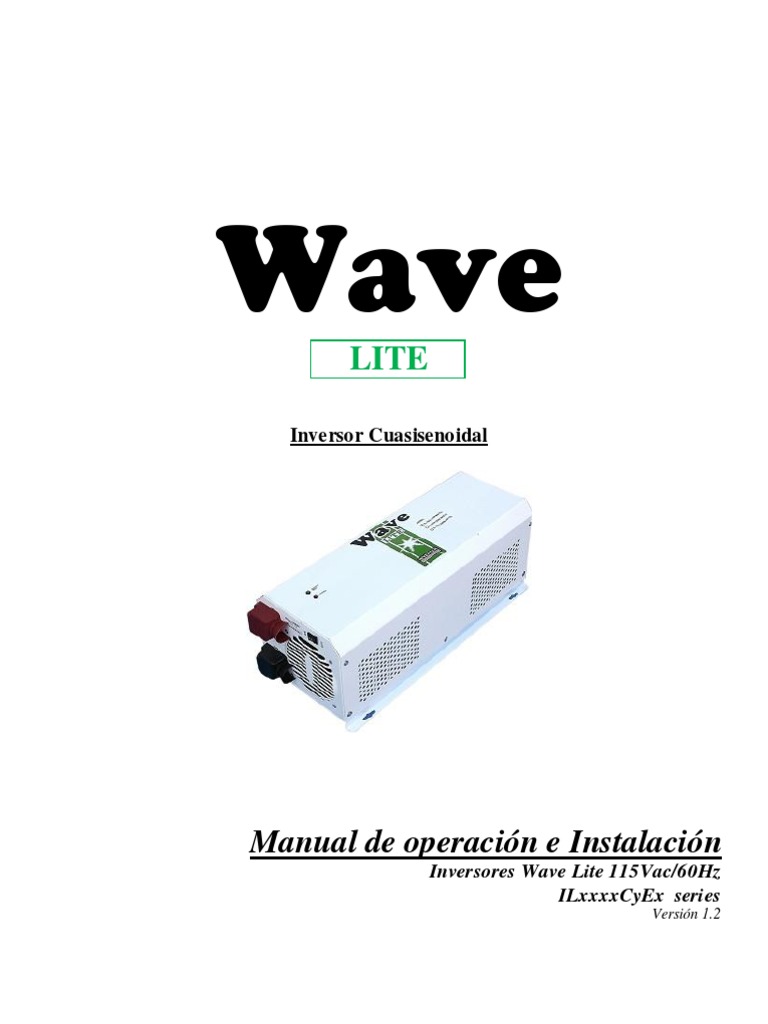 020 - Manual de Operacion e Instalacion Inversor Wave Lite V1.2 | PDF ...