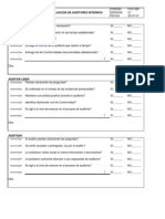 Evaluación de Auditores Internos