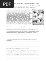 AVALIAÇÃO ARTES 7ºANO 1º BIM