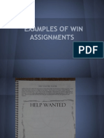 Examples of Win Assignments