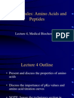 Biomolecules: Amino Acids and Peptides: Lecture 4, Medical Biochemistry