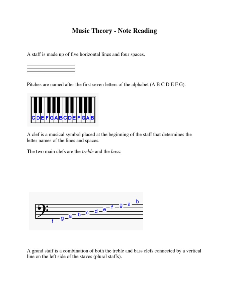 Understanding Music Staff and Notation | PDF | Art