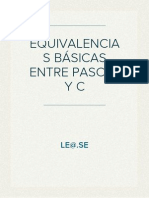 Equivalencias Básicas Entre Pascal y C