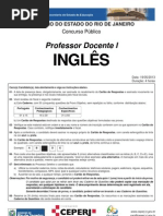 PROVA Inglês SEEDUC 19 maio