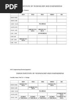 Indus Institute of Technology and Engineering: MON Tues WED Thurs FRI