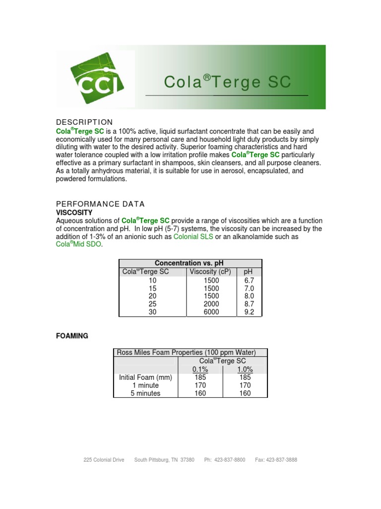ColaTerge SC | PDF