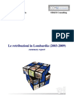 Rapporto Retribuzioni in Lombardia  summary 2003-2009