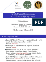 Particle Physics Phenomenology 8. QCD Jets and Jet Algorithms