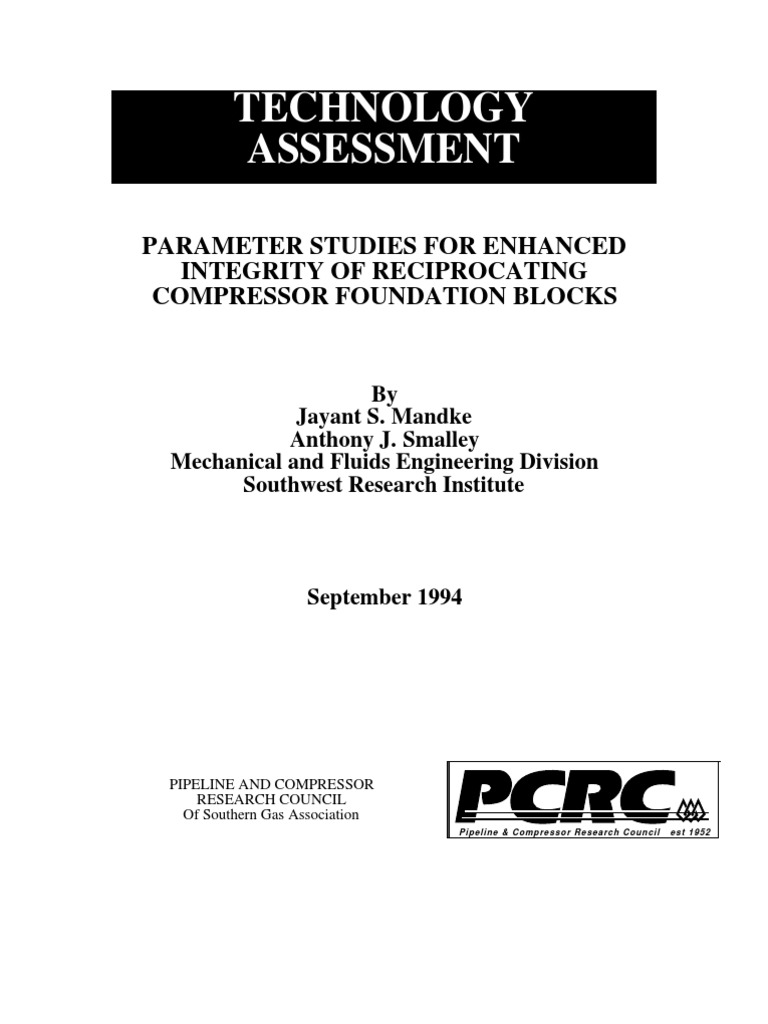 Reciporcating Compressor Foundation Blocks | PDF | Strength Of ...