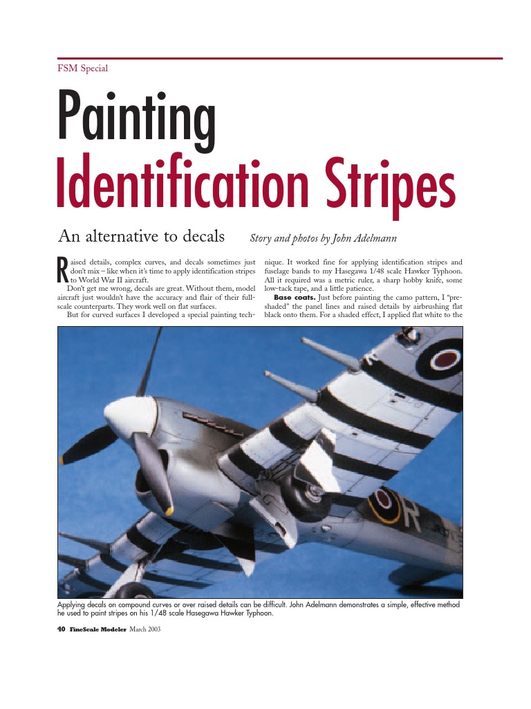 Painting Model Identification Stripes PDF Paint Paintings