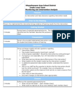 grade level team progress monitoring and intervention analysis protocal