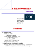 SVM in Bioinformatics: Understandin G