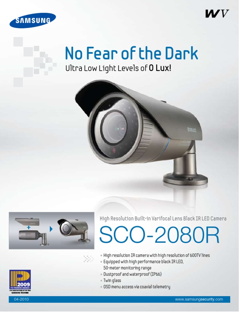 SCO 2080R Datasheet | PDF | Zoom Lens | Display Resolution