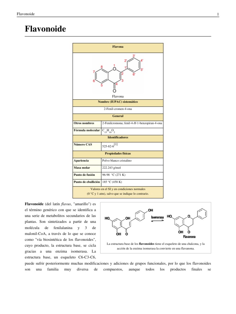 Estructura y funciones de los flavonoides | PDF | Flavonoide | Biología