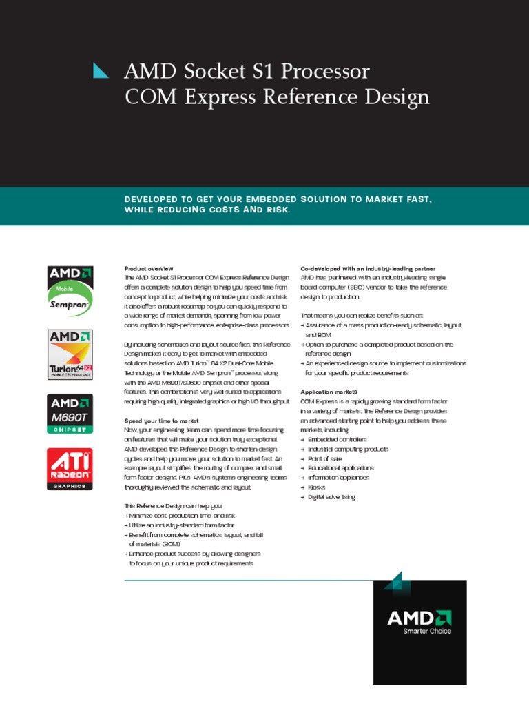 AMD Socket S1 Processor | PDF | Advanced Micro Devices | Microprocessor